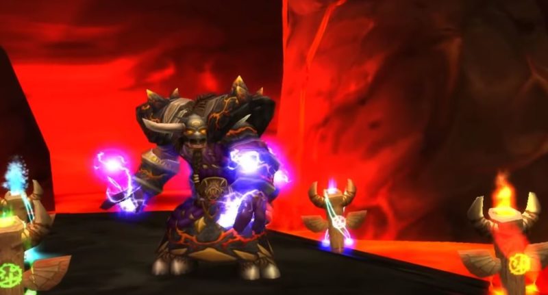 Shield-using Shaman tank in dungeon combat